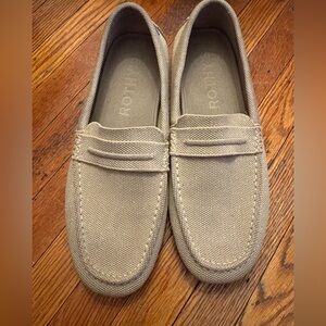 Rothy's Tan / Gold Shimmer The Driver loafer